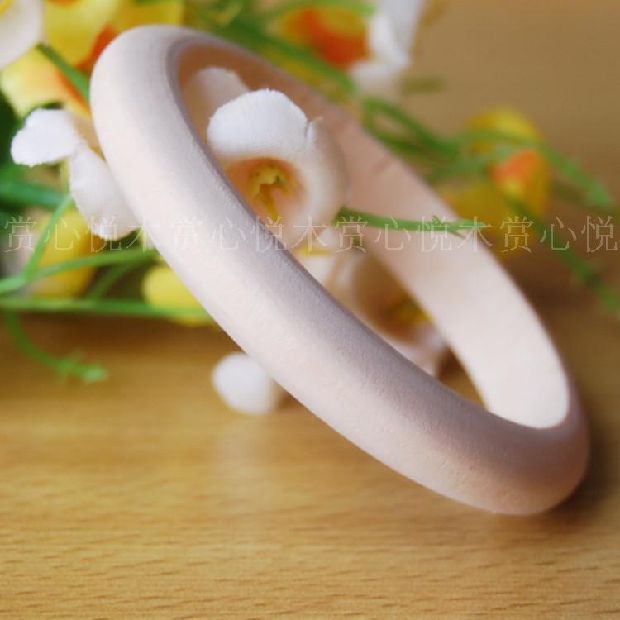 Vòng tay gỗ Tóc phôi phôi Superfine Gỗ Vòng tay trẻ em Mới Handmade Tự làm Sơn Chất liệu Sơn Gỗ vòng cặp