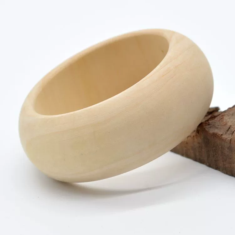 Vòng tròn cạnh bằng phôi gỗ 3,2cm DIY trang sức sơn mài sơn mài nghệ thuật sơn chất liệu gỗ vòng gỗ