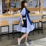 Модная летняя одежда для матери и ребенка для беременных, шифоновая юбка, платье, свободный крой, оверсайз