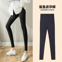 Angel mommy ~ pregnant shark pants spring fashion high waist tight sports leggings pregnant bottom belly pants