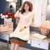 Thời trang bà bầu thu đông 2018 thời trang mới mẹ khoe chân dài xếp li xòe váy bà bầu áo len nữ shop đồ bầu Áo thai sản