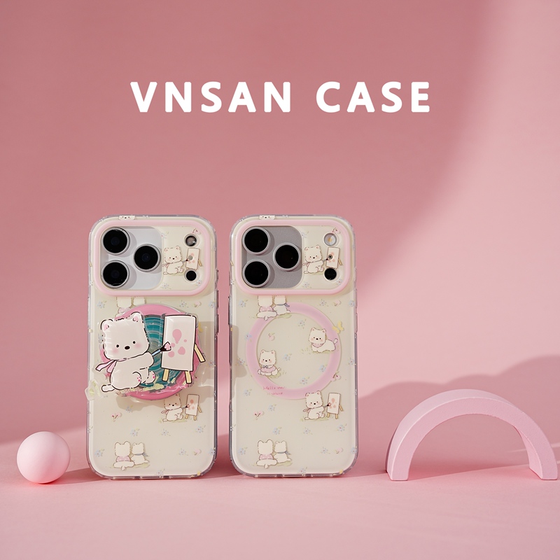 "Painting Artist Puppy" Imd Magnetic Phone Case Suitable for Apple 17/17Pro/17Promax/16/16Pro/16Promax Original Design "Painting Artist Puppy" Imd Magnetic Phone Case Suitable for Apple 17/17Pro/17Promax/16/16Pro/16Promax Original Design
