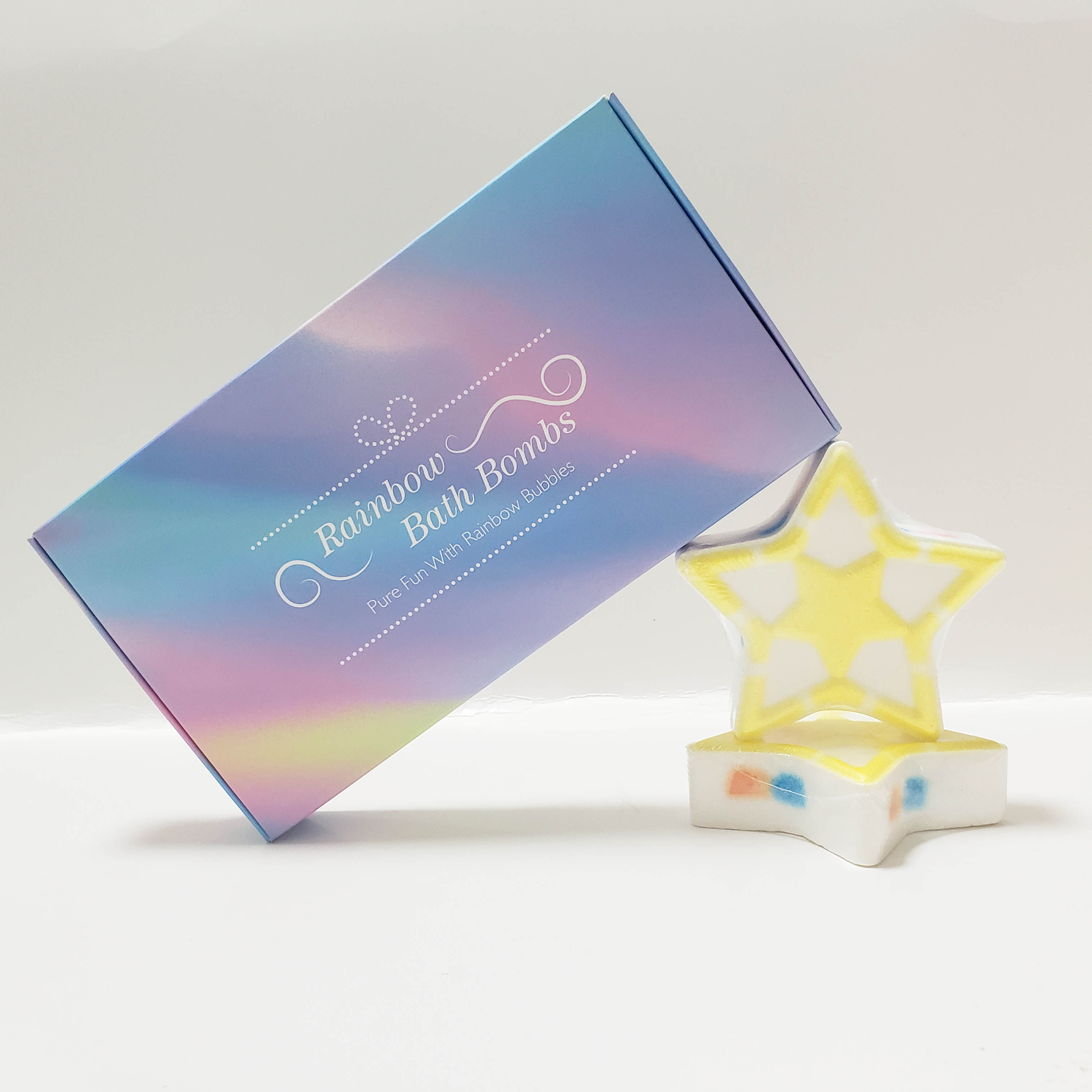 Net red vibrato rotating five-pointed star bath ball five-pointed star explosion salt ball foot salt bath ball