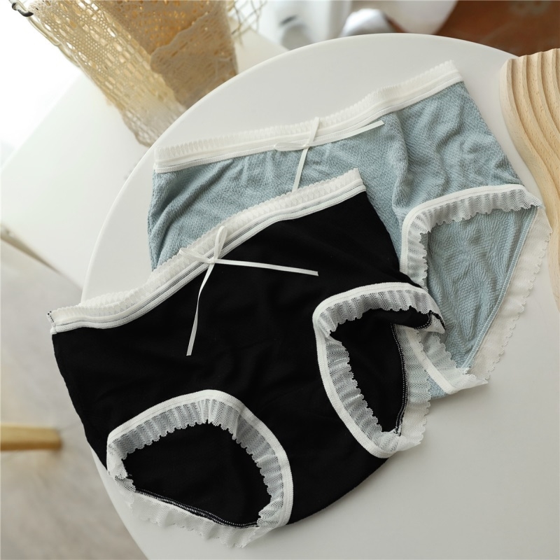 Cheese bus biubiubiu bubble cotton women's panties soft pants big stretch fairy briefs mid waist