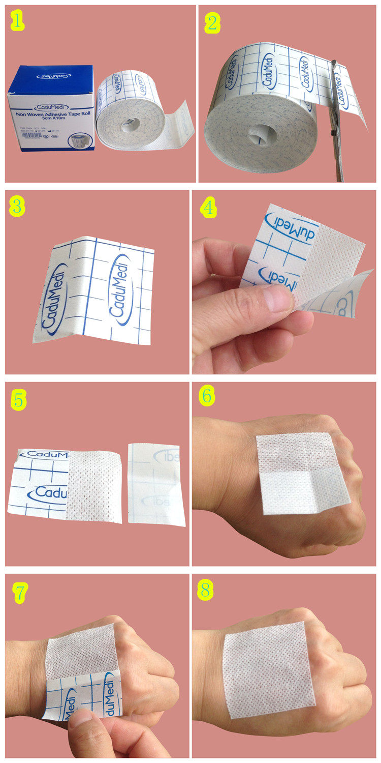 Воздухопроницаемый Вода шпоры ткань лента пустой точки акумодельуры Кнопка гипса. самоклеящийся Заправка раны 5 см*10м cadumedi 