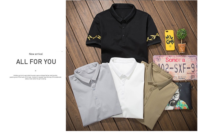 Áo thun nam mùa hè ngắn tay áo sơ mi Paul sơ mi cotton mỏng Phiên bản Hàn Quốc của áo thun polo nam nửa áo thun tay dài hàng đầu t shirt golf
