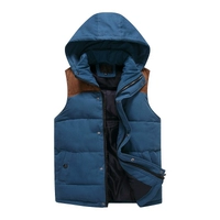 Áo vest nam nam mùa thu và mùa đông trùm đầu phiên bản Hàn Quốc của nam triều áo khoác mùa đông đôi vest ấm áp giả xuống vest áo ba lỗ tanktop nam