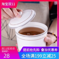 Chinese stew Cup hotel ceramic with lid vintage soup bowl single dessert swallow Bowl shark fin ginseng Cup tonic soup cup bowl