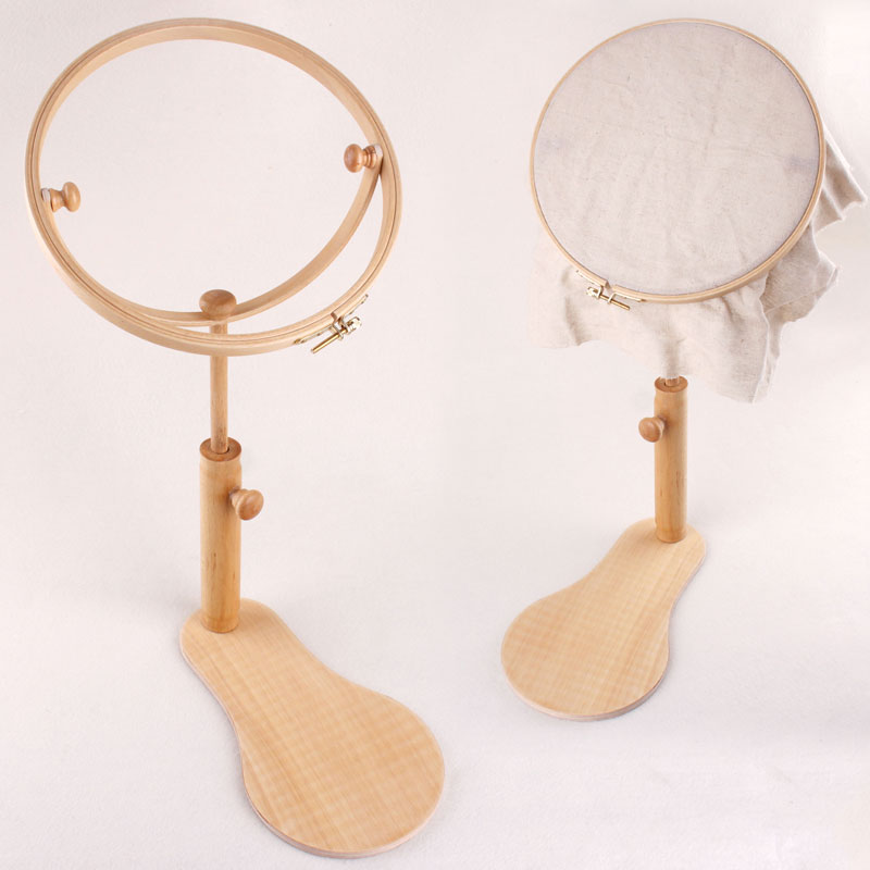 Universal cross stitch flower rack hanger French desktop Su embroidery vertical embroidery frame Household adjustable round embroidery rack