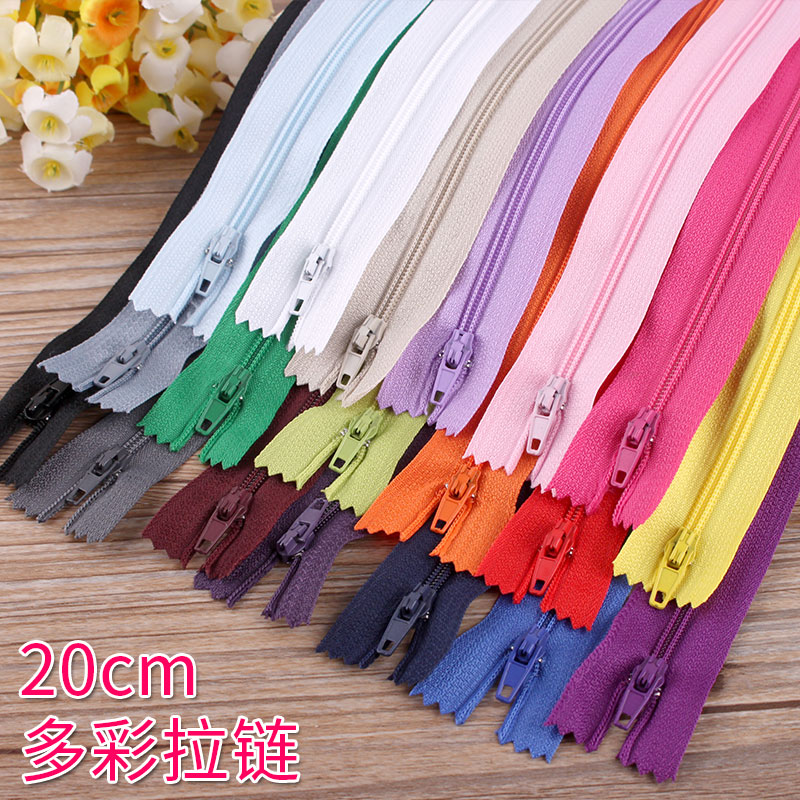 Pants Bracelet Head 20cm Closed Tail Short Colored Nylon Pull Head Pink DIY Trim Western Pants Lalock Resin Accessories