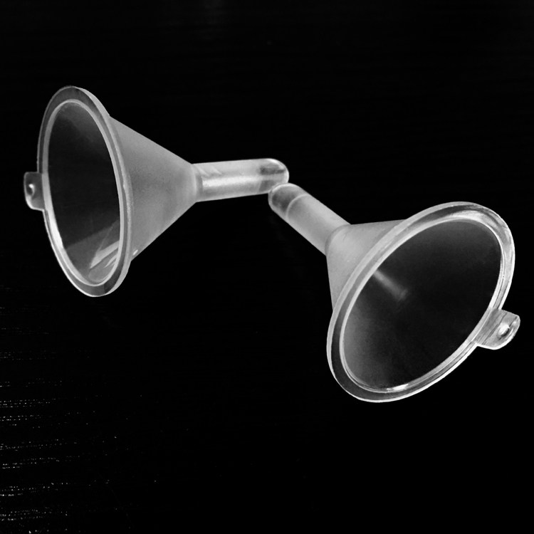 Small mini food grade plastic funnel Tip dispensing extrusion bottle Cosmetic dispensing trial package bottle funnel