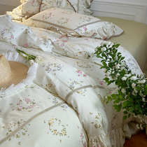 莱茵少女︱四件套纯棉全棉双层纱法式公主花边被套床单四季款床品