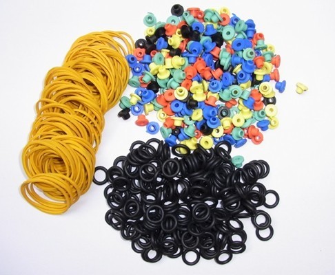 Tattoo needle ring O-shaped shock-proof ring color T-shaped needle ring shock-proof ring rubber band tattoo accessories consumables 500 sets