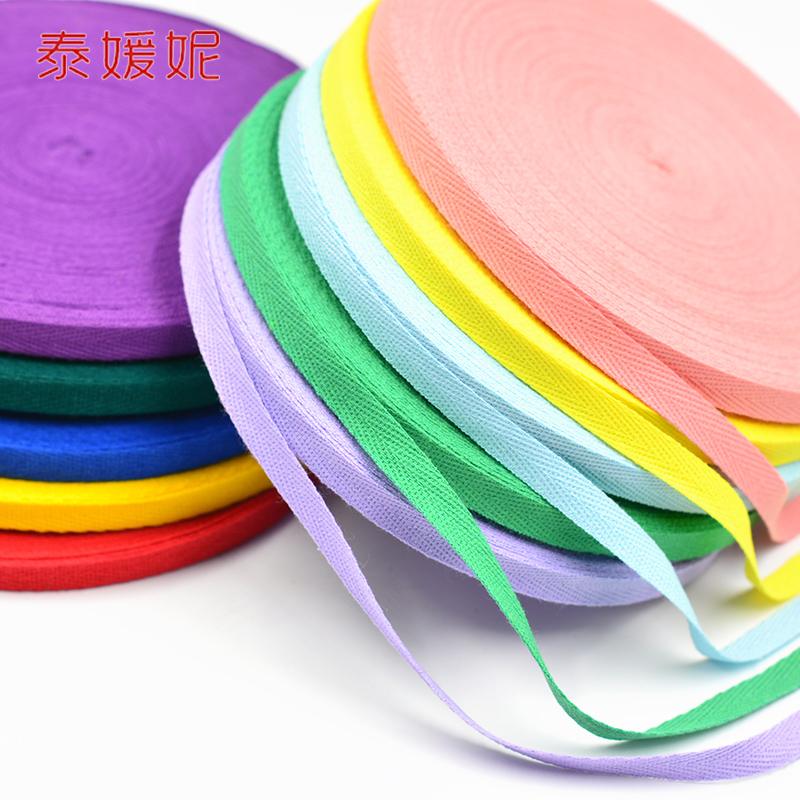 1cm whole cotton color herringbone with cotton loom with wrapping strip fabric pure cotton accessories decoration with gift wrapping rope