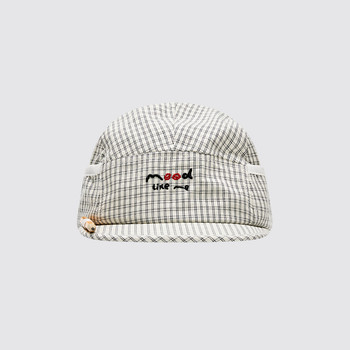 Moodlikeme25Ss <Anti-Itch Store>L Co-Branded Plaid Multi-Functional Storage Five-Piece Hat