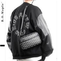 BOMaple 2022 new 100 lap fashion temperament small square bag mens small camera bag single shoulder sloped satchel