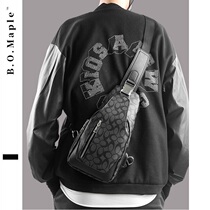 BOMaple New Chest Bag Mens Slanted Satchel 2021 Small Pockets Diagonal Satchel Shoulder Bag Tide Card Casual Tide Bag