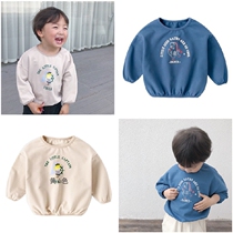 2020 spring dress childrens clothes men baby Foreign style cotton cartoon round neck top base shirt T-shirt tide