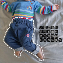 21 Spring and Autumn Foreign Trade Baby Boy Harren Pants Big Butter Soft Cotton Tine Loose PP Pants Loose PP Pants