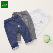 21 Spring and autumn boys and girls Baby Cotton Haren pants sweater Terry material big butt pants soft casual pants baby