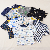 1-5 years old European and American summer cotton quality Boy Boys treasure T-shirt cartoon round neck short sleeve loose breathable top