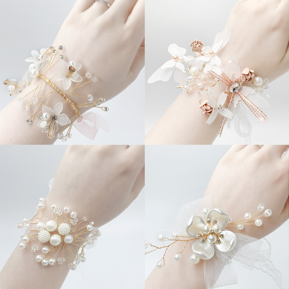 Bride wrist flower bridesmaid wedding sister group hand garland souvenir sen series small fresh Xiuhe wedding Korean style