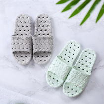 Plastic home bathroom slippers women summer new hollow non-slip home sandals hotel bath leaking sandals men and women