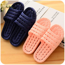 New home slippers four seasons bath leaking slippers men and women soft bottom hollow non-slip couples bathroom sandals