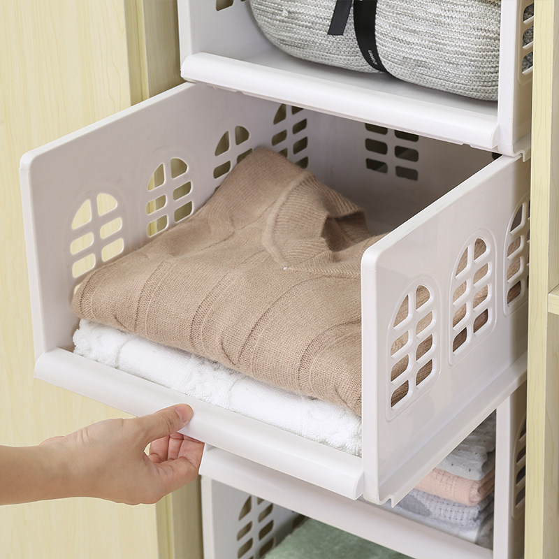 Wardrobe separator layered containing layer rack closet separating plate containing basket superimposed finishing layer shelf plastic shelving