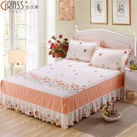 Trư lung thảo bông Hàn giường bedspread váy cotton bộ giường một mảnh khăn trải giường váy bìa 1.8m1.5 mét 2.0m - Trang bị tấm mẫu ga phủ giường spa