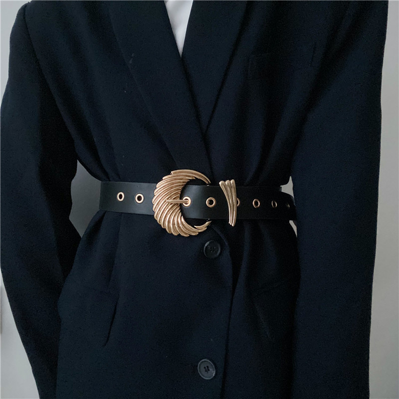 European and American fashion belt women's retro decoration temperament with suit coat skirt corset waist with girdle ins tide