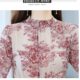 Long-sleeved floral silk mother dress female 2023 spring and autumn new fashion large size foreign style slim chiffon dress