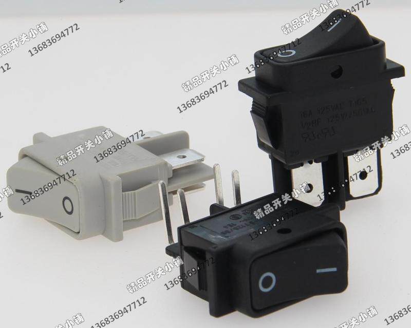 RL1-8 Two-way flat rocker switch black grey straight insert bending foot Two-gear rocker switch Taiwan RLEIL
