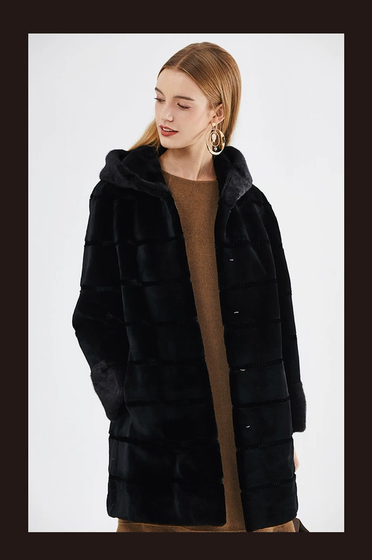 Áo lông xù Cardidale nữ trung chồn dài 2018 lông thỏ mùa đông lông chồn lông xù - Faux Fur