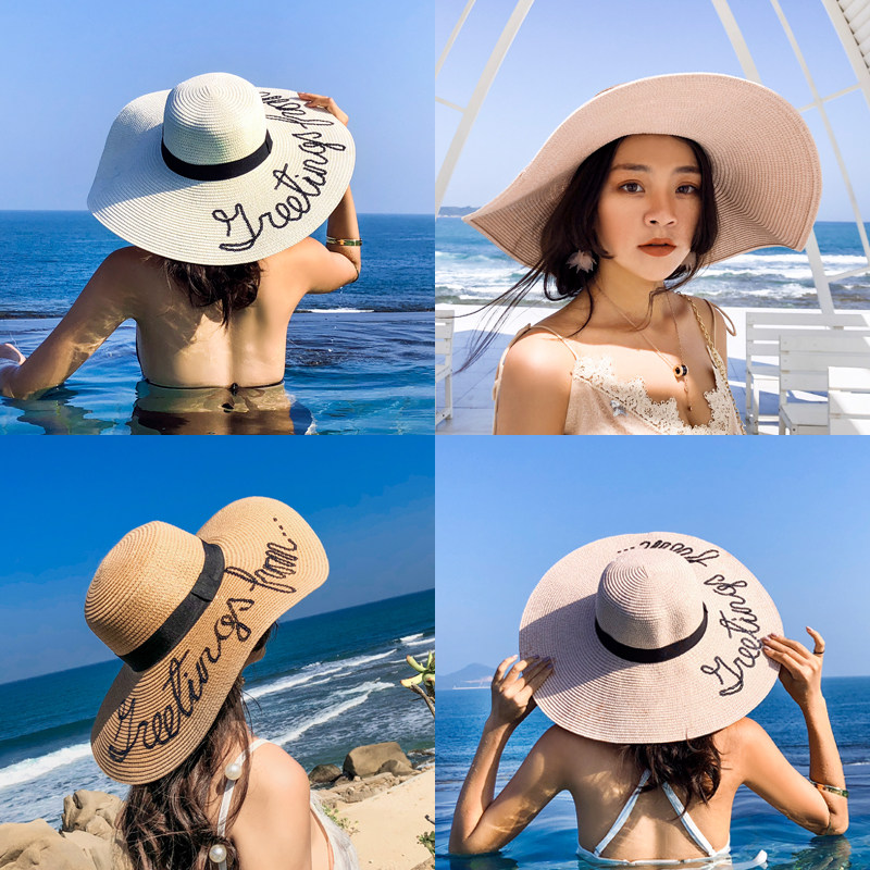 Seaside Holiday Sun Hat Lady Great Peak Hat Sunscreen Duck Tongue Cap Out Swim Big Along Cap Beach Cool Hat Sunhat