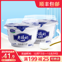 Junlebao old yogurt flavored sour milk 139g * 12 cups low temperature milk probiotics children nutrition breakfast milk
