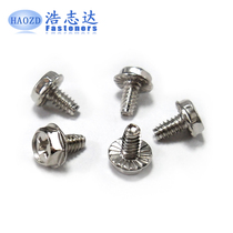 Computer case side panel screw outer hexagon with floral teeth non-slip desktop power screw American 6#-32*6