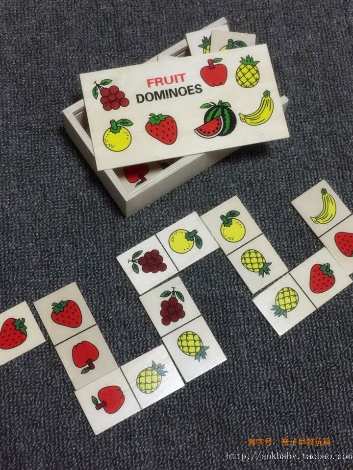 Animal Solitaire Find the same Fruit Matching Game Jigsaw Puzzle Baby Children's Puzzle Building Blocks Early Education Domino