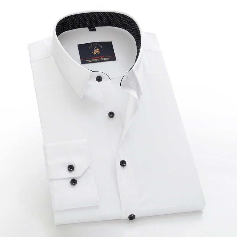 Olaf Lauren matt man long sleeve shirt spring autumn white clothing fixture clothes short sleeve business work positive dress shirt black