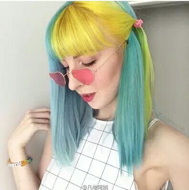 Harajuku Wind Ocean Tablet Retro Kính râm tình yêu Wild Soft Girl Trong suốt Tình yêu Gradient Kính râm kính thời trang