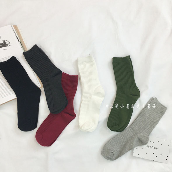 Hàn Quốc mùa thu và mùa đông Sen vớ màu rắn vớ của phụ nữ trong tất ống vớ thể thao