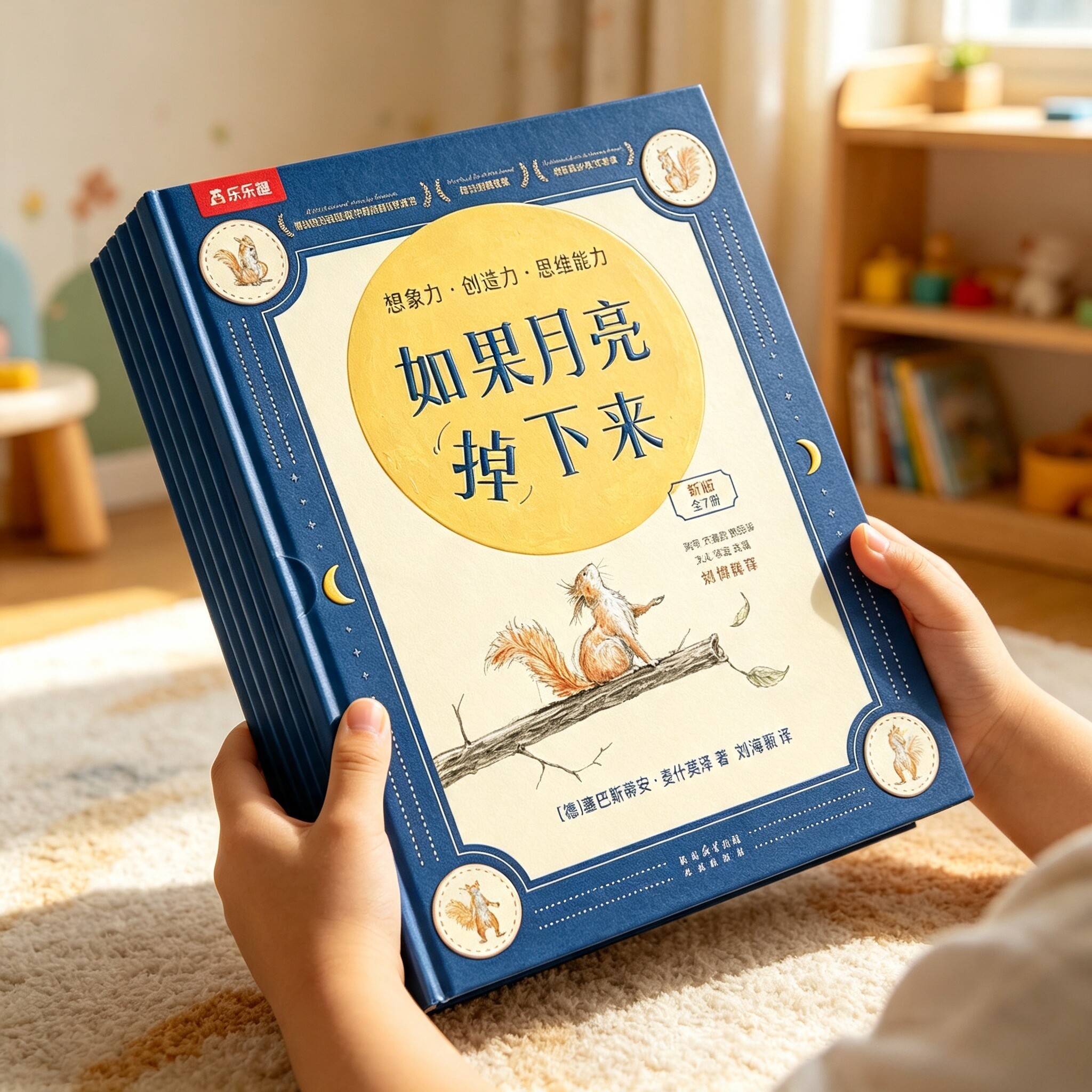 乐乐趣如果月亮掉下来绘本7册装儿童想象力创造力思维训练图画书7岁+思维能力创意力启蒙教育童书早教故事书早教读物益智正品爆款