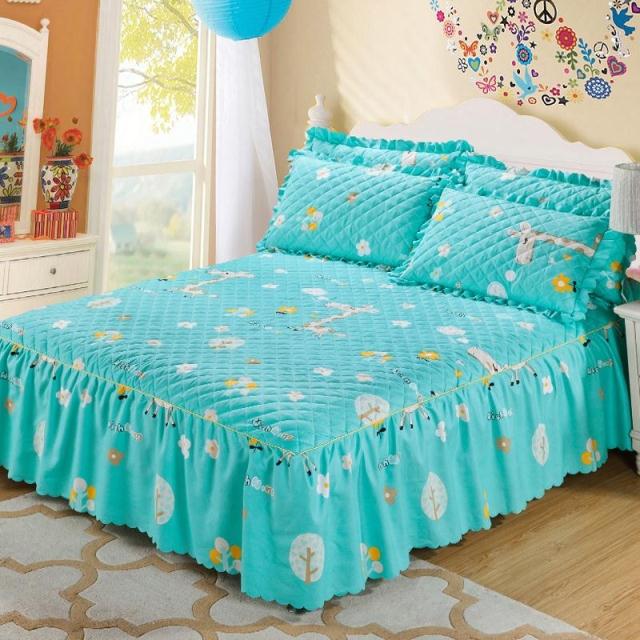 Trải giường bằng vải bông dày trải giường 1,2 m 1,5 m 1,8 m 2 m ga trải giường đặt chống trượt đàn hồi cố định Simmons - Váy Petti váy giường