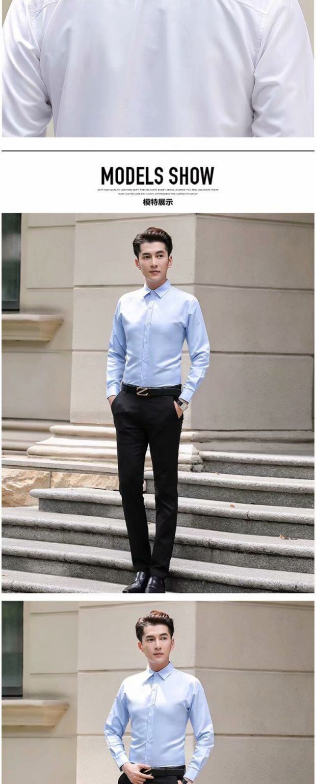 Anh em phù hợp với chú rể áo sơ mi trắng dài tay nam mùa thu áo cưới chú rể áo mỏng phần kinh doanh chuyên nghiệp áo sơ mi lụa nam