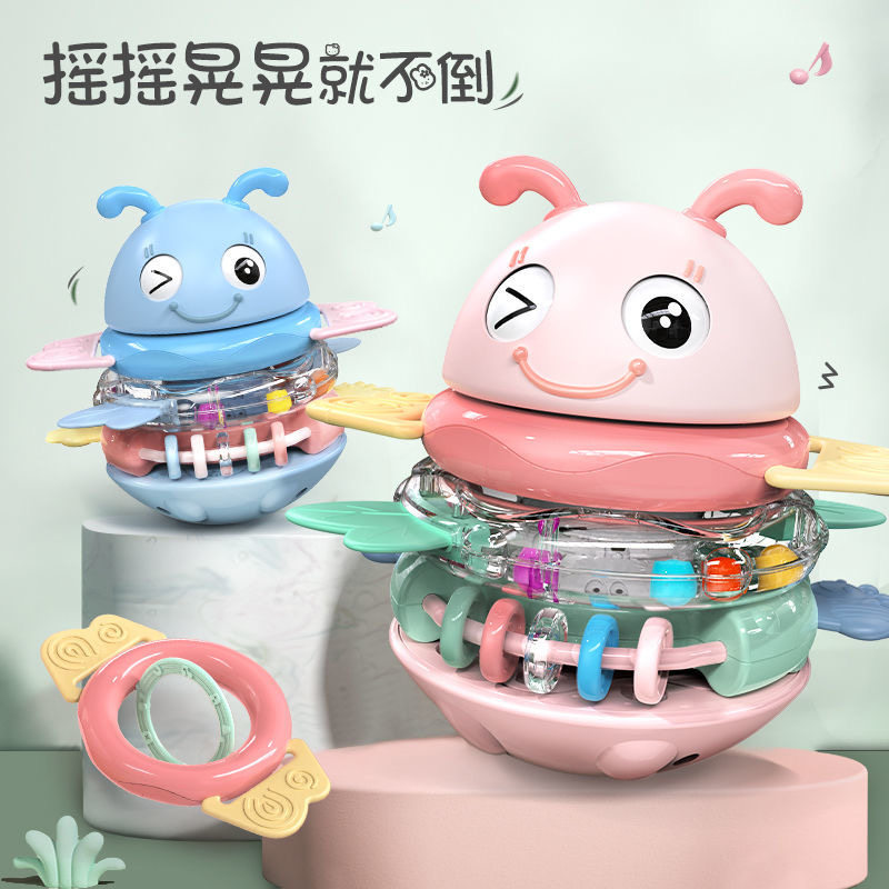 Tumblle pleasanfold toy baby can nibble with rattle baby 0-1-year-old puzzle early teach ring toy