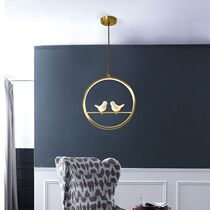 Designer restaurant chandelier ins Nordic minimalist Danish bar table creative led modern minimalist full copper lamp