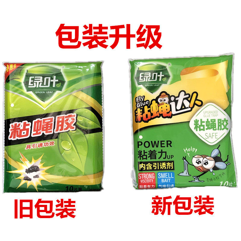 Green Leaf Sticky Fly Glue Sticky Fly Paper Fly Stick Powerful Home Sticky Fly Plate Exfoliates Fly Paper Sticky Fly Adhesive Strips 1 Pack of 10 pieces