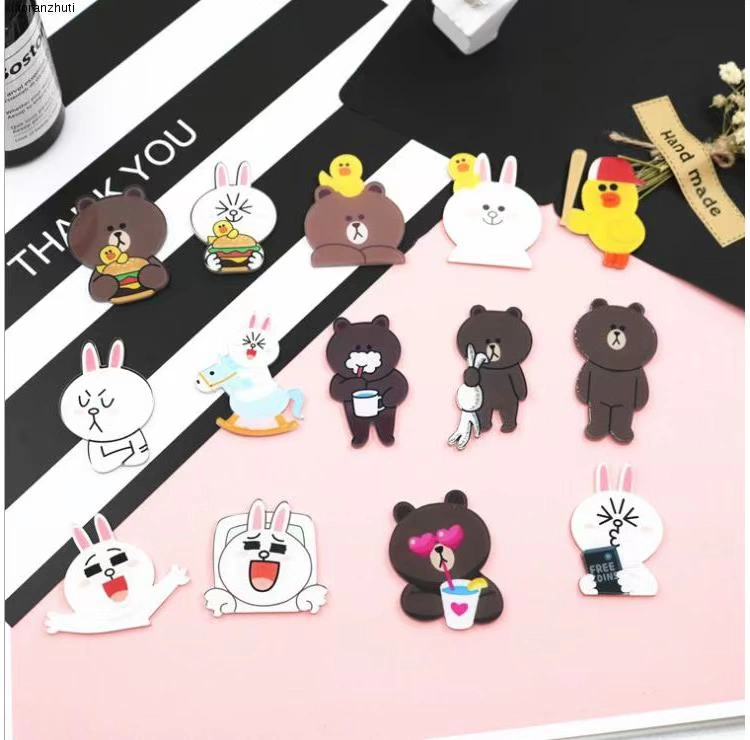 9,9 Phim hoạt hình acrylic Animal Bear Bunny Trâm Anime Anime Trâm Pin huy hiệu cài áo vest