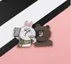 9,9 Phim hoạt hình acrylic Animal Bear Bunny Trâm Anime Anime Trâm Pin huy hiệu cài áo vest