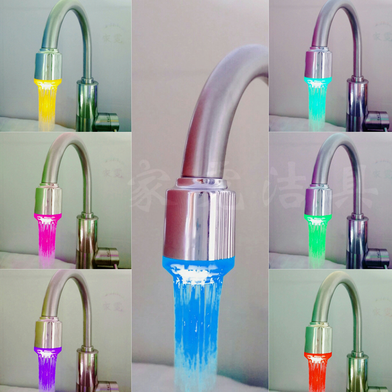 Luminous Temperature-Sensing Faucet, Colorful Spout Light, Basin Kitchen Anti-Splash Water Spray Head, Temperature-Controlled Faucet Spout Luminous Temperature-Sensing Faucet, Colorful Spout Light, Basin Kitchen Anti-Splash Water Spray Head, Temperature-Controlled Faucet Spout